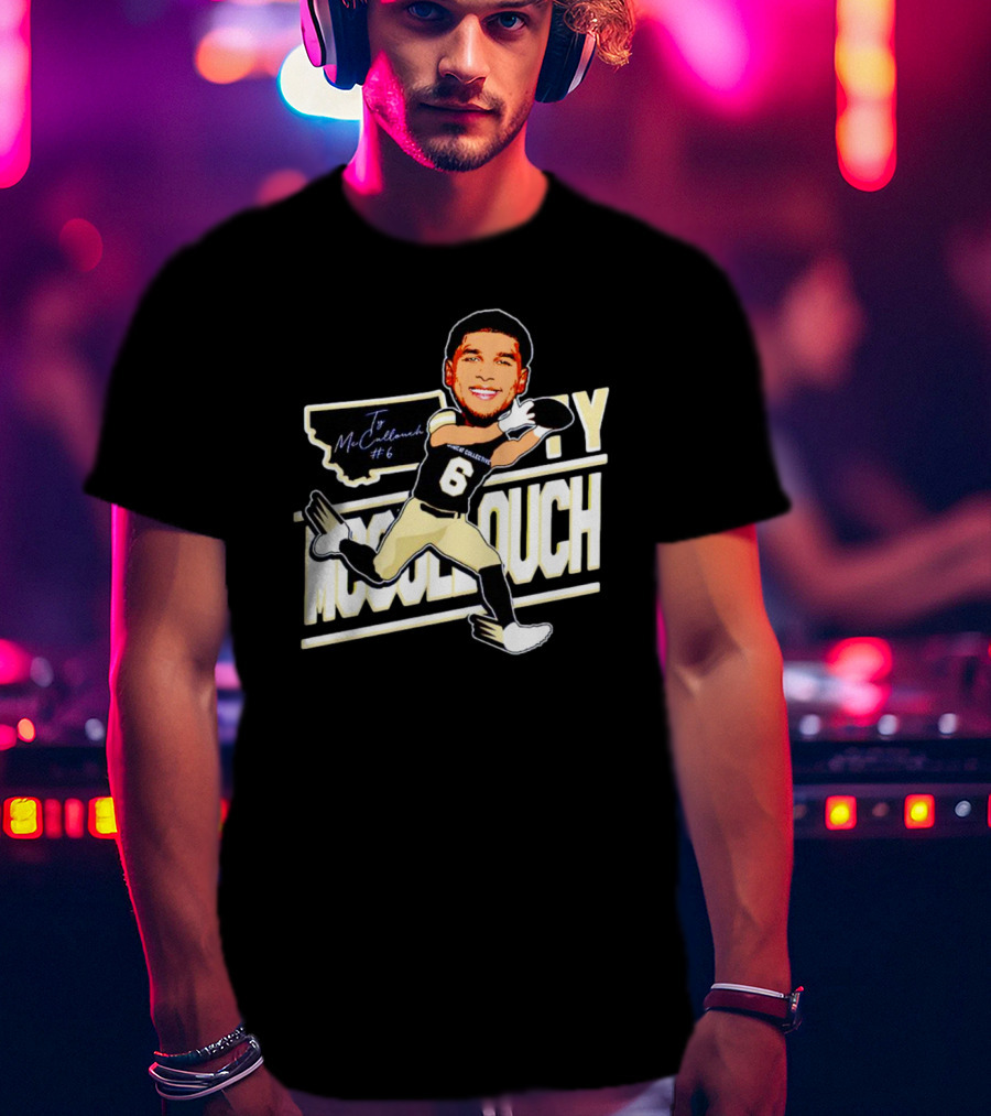 Ty Mccullouch #6 Cartoon Football Receiver T-Shirt