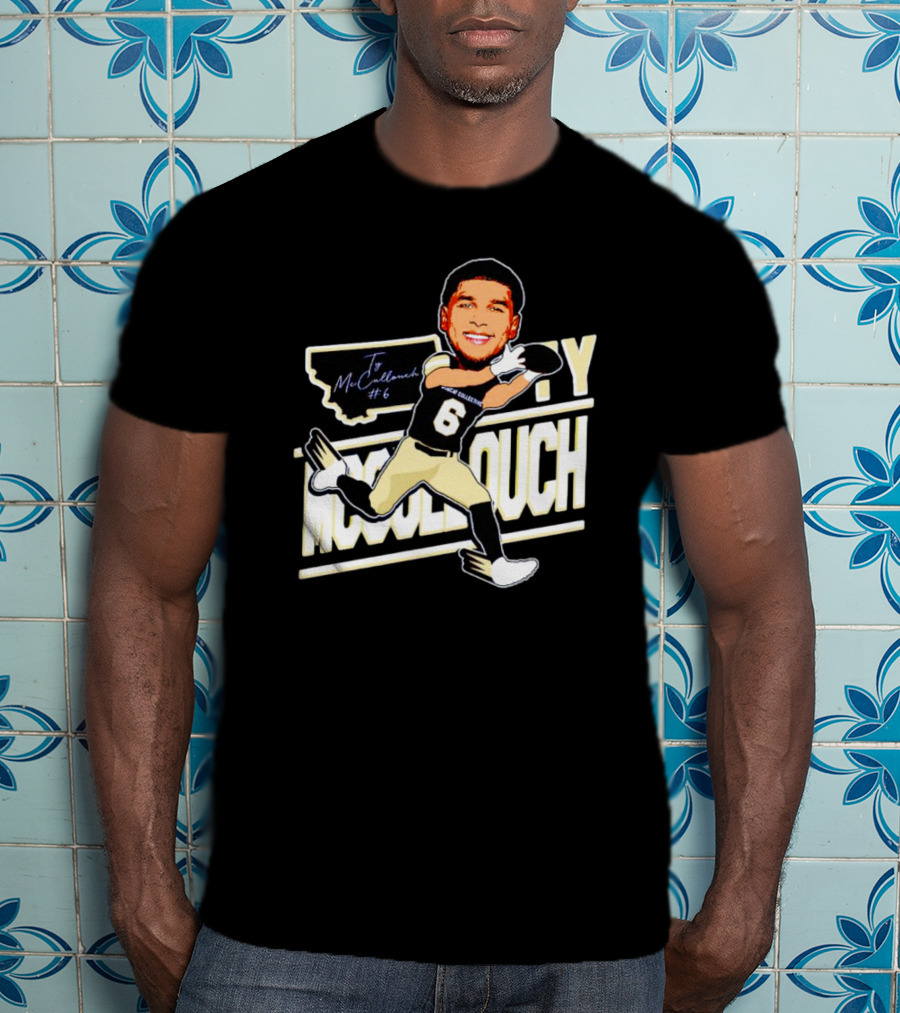 Ty Mccullouch #6 Cartoon Football Receiver T-Shirt