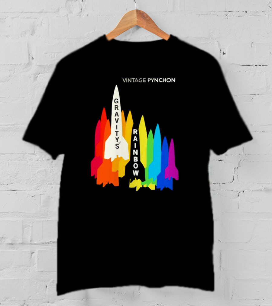 Vintage Pynchon Gravity’s Rainbow Multicolor Rocket T-Shirt