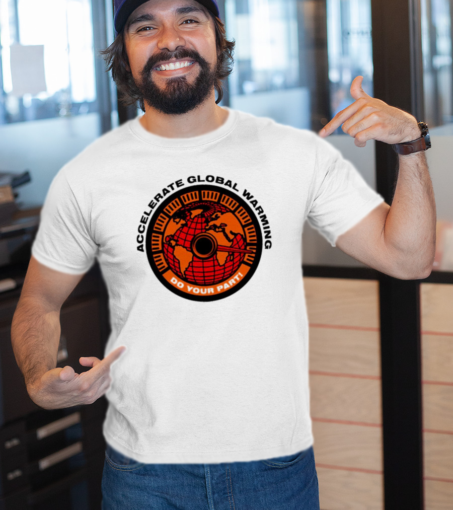 Accelerate Global Warming Do Your Part Earth Speedometer T-Shirt