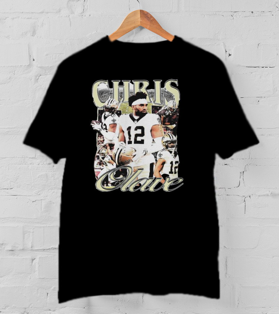 Chris Olave New Orleans Football Collage 12 T-Shirt