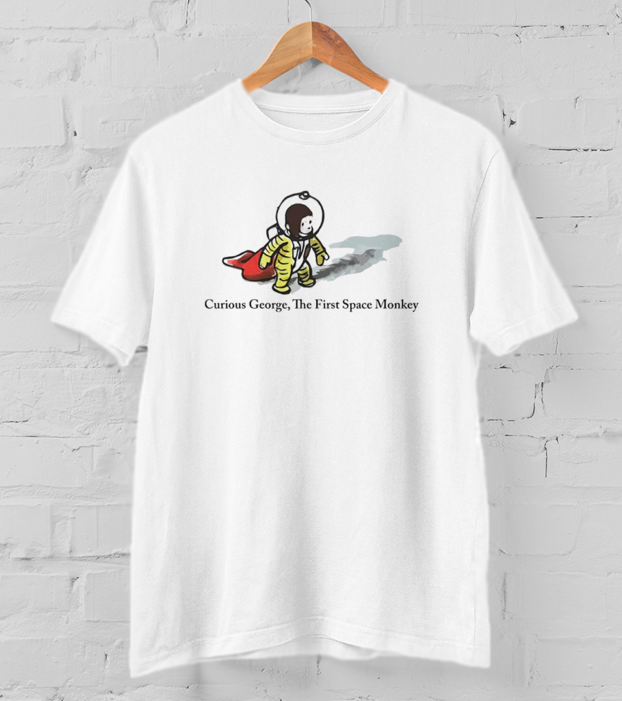 Curious George The First Space Monkey Astronaut Reflective Adventure T-Shirt