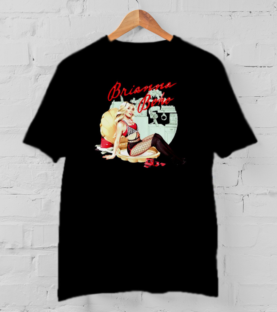 Brianna Boho In Shell With Retro Camera And Vintage Style Background T-Shirt
