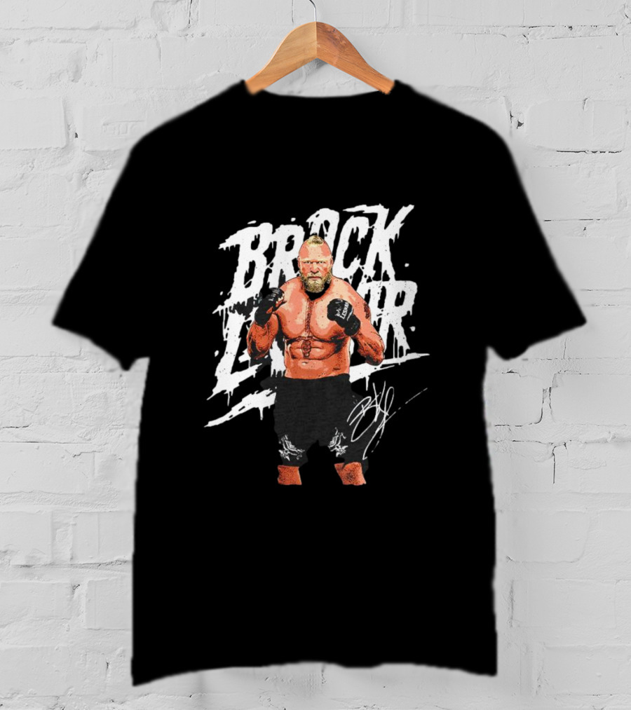 Brock Lesnar Rough Signature MMA Fighter T-Shirt