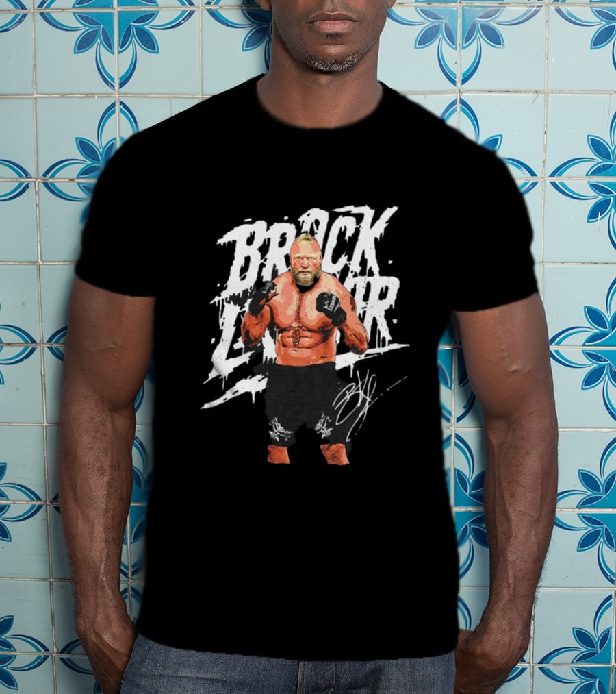 Brock Lesnar Rough Signature MMA Fighter T-Shirt