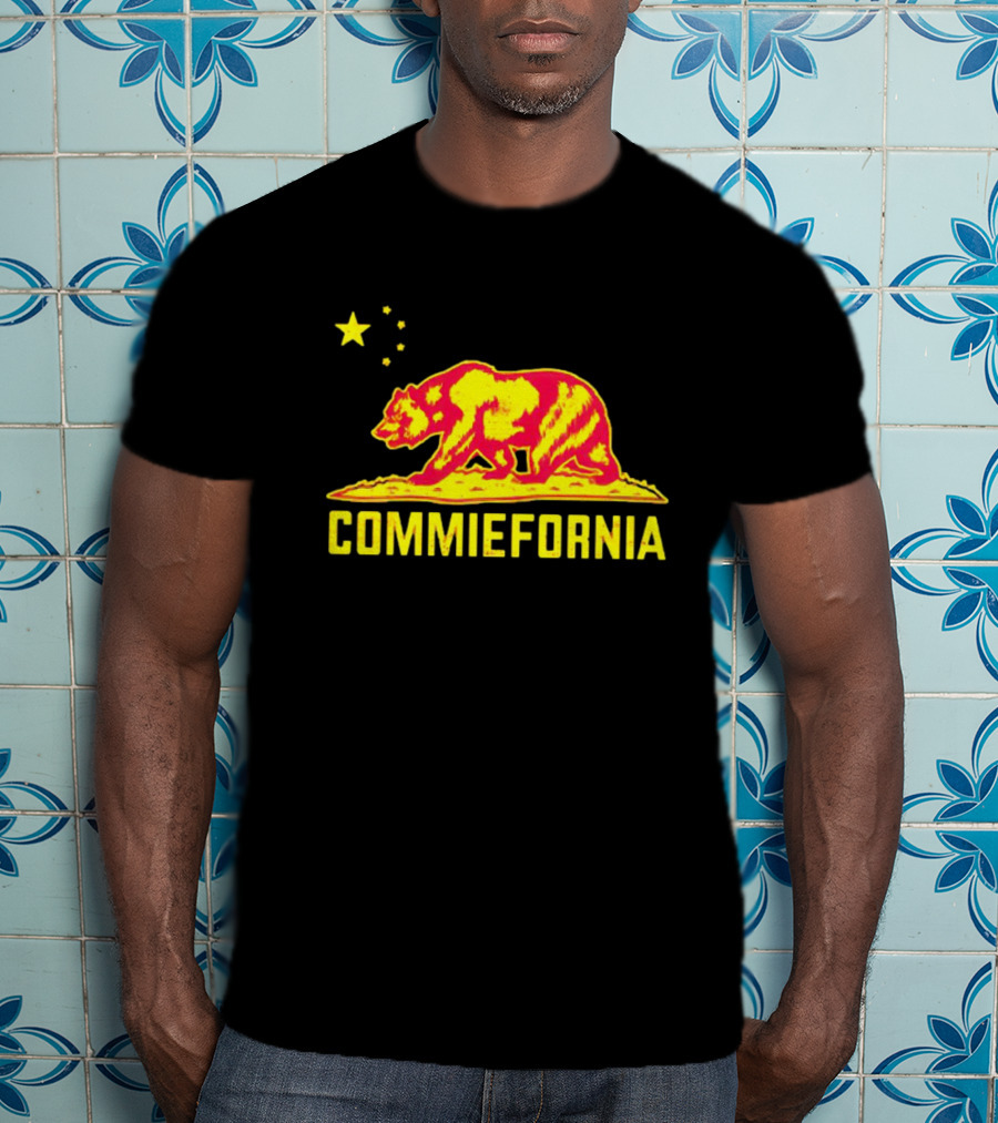 Commiefornia Red Bear Star California Republic T-Shirt