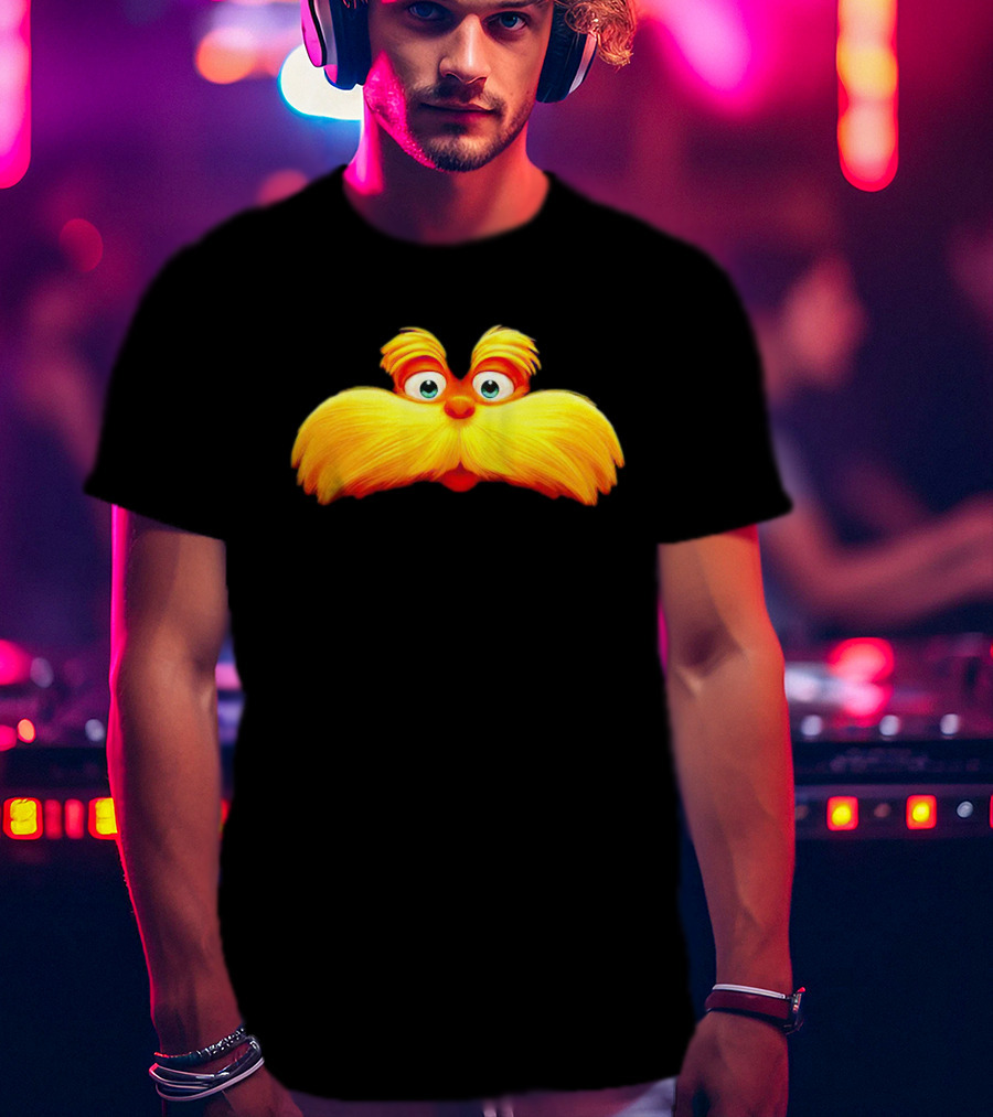 Dr. Seuss The Lorax Mustache Icon Face T-Shirt