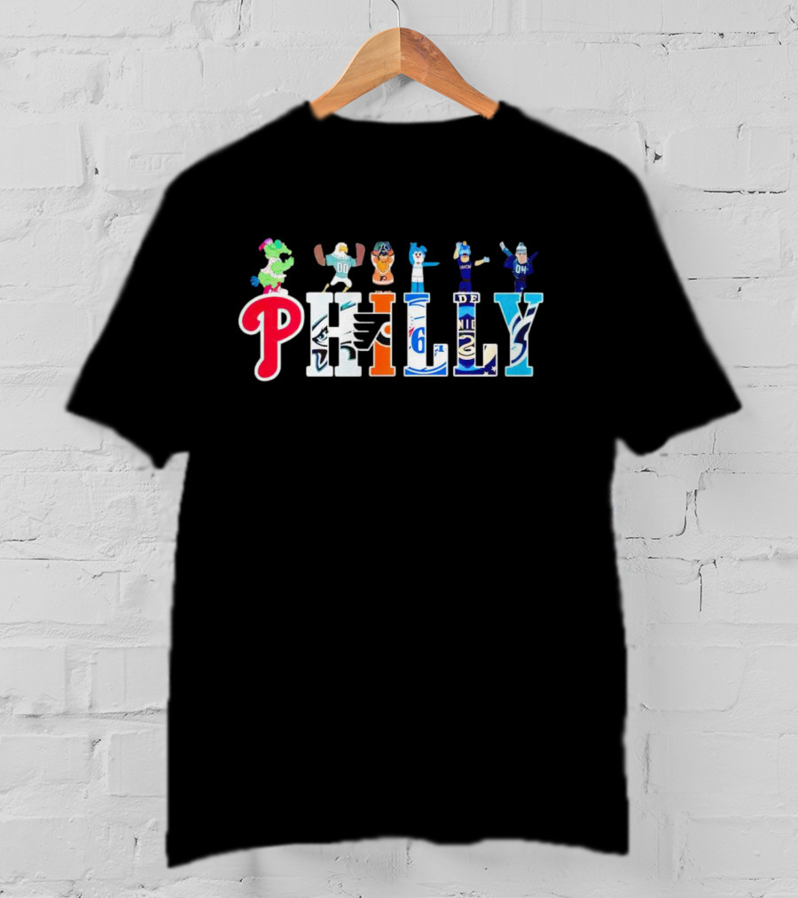 Philly Sports Team Mascots Fan Collection T-Shirt