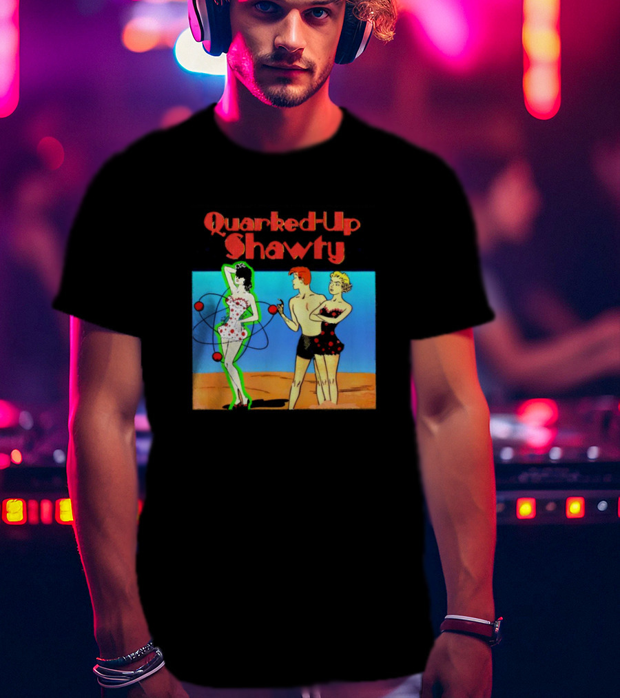 Quarked-Up Shawty Retro Atomic Pin-Up T-Shirt