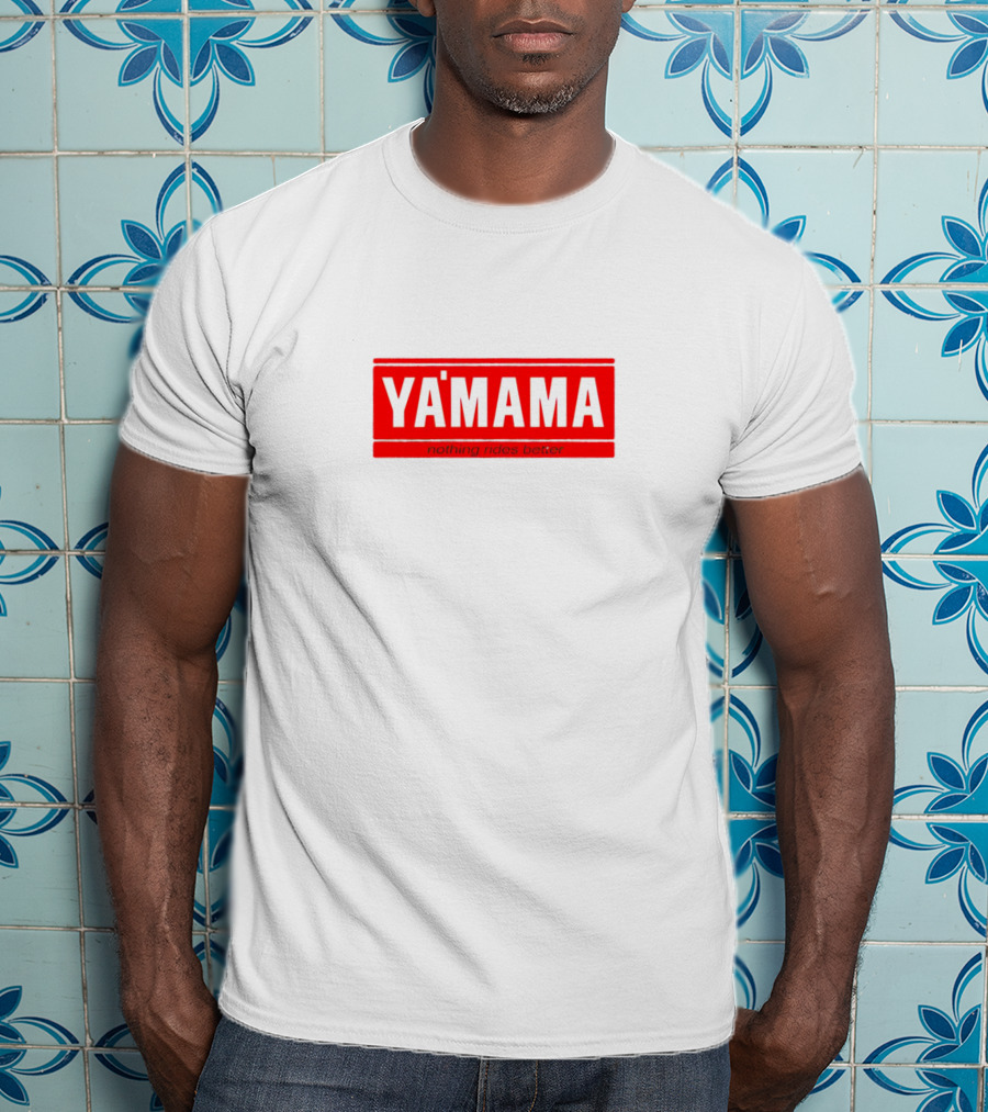 Yamama Nothing Rides Better Parody Logo Red And White T-Shirt