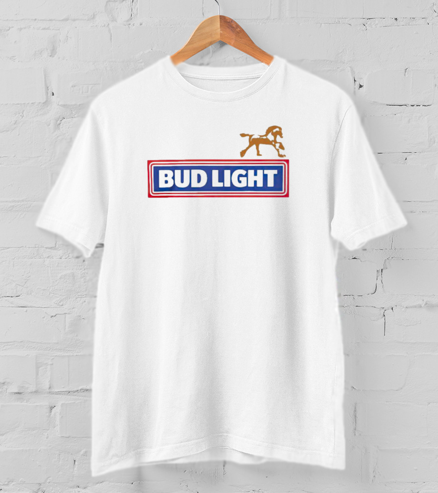 Bud Light Golden Horse Logo Ringer T-Shirt