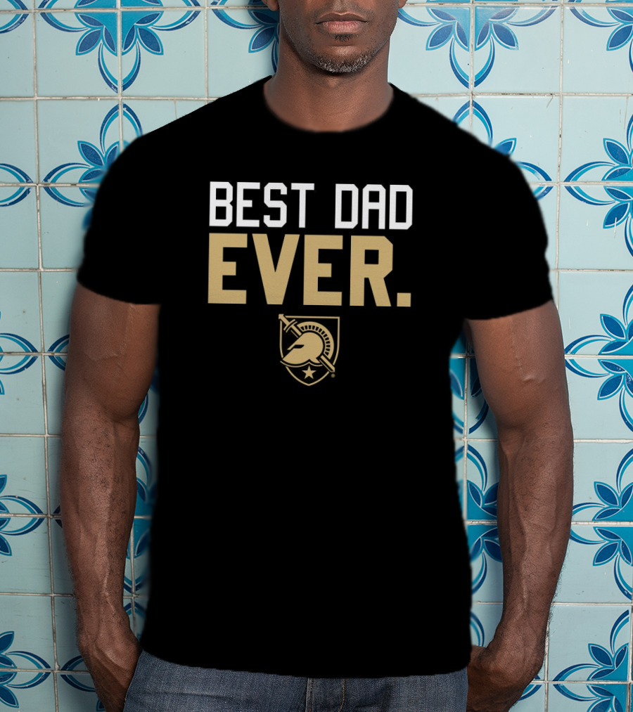 Best Dad Ever Army Black Knights Spartan Helmet T-Shirt