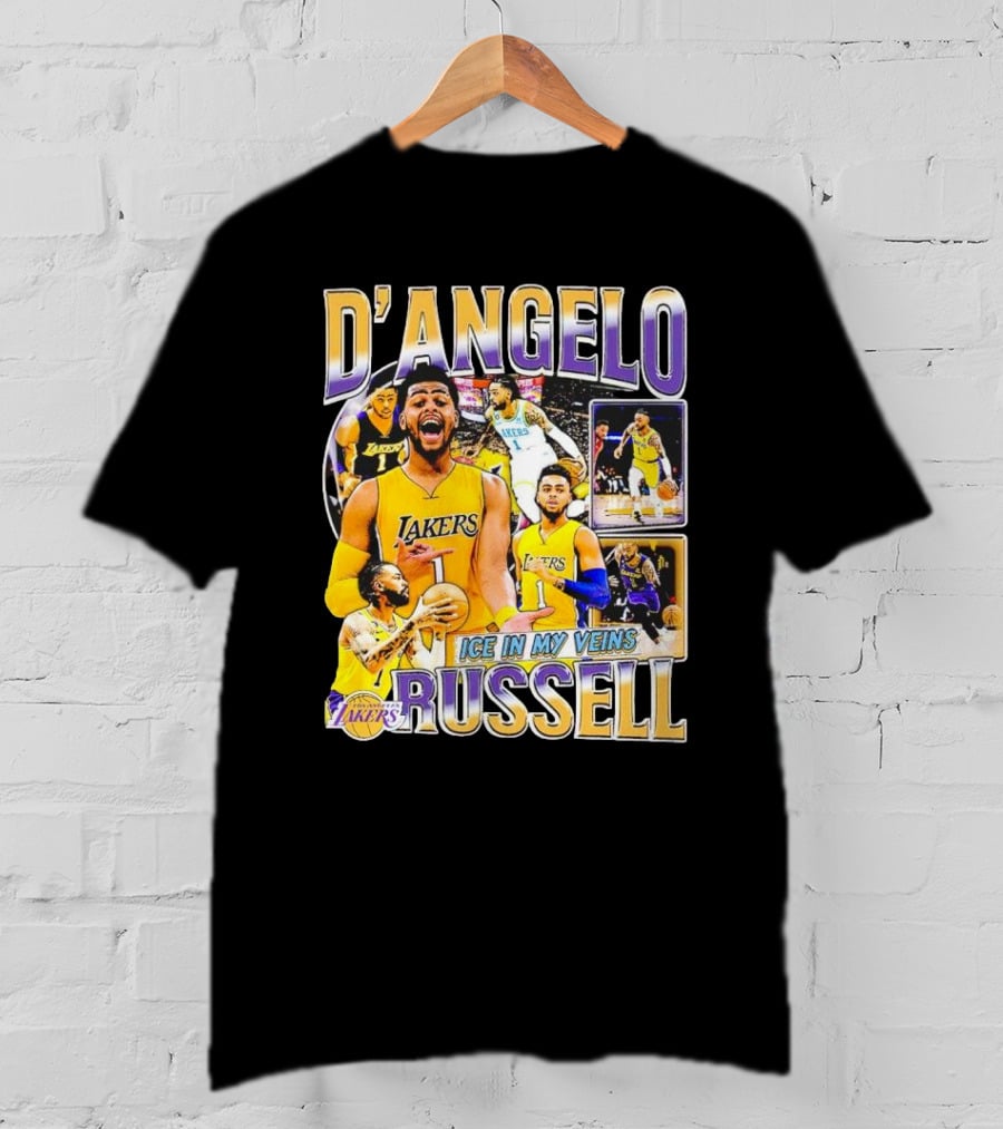 D’Angelo Russell Lakers Ice In My Veins 90s Vintage T-Shirt