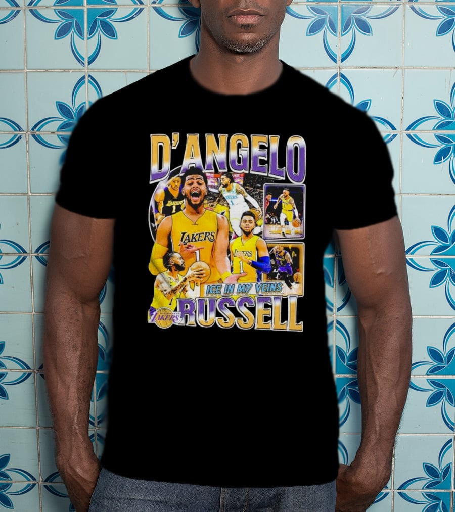 D’Angelo Russell Lakers Ice In My Veins 90s Vintage T-Shirt