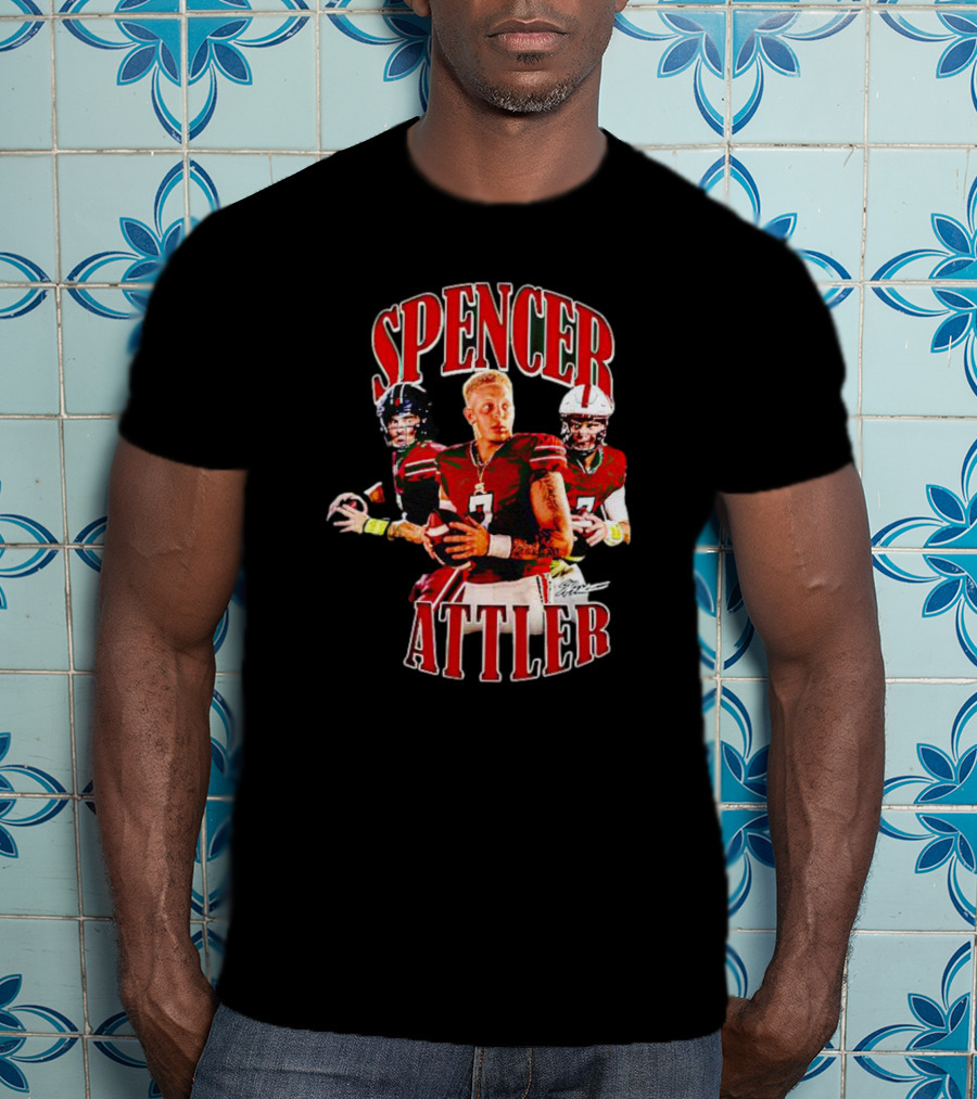 Spencer Rattler Game Day Picture Collage With Football Action T-Shirt