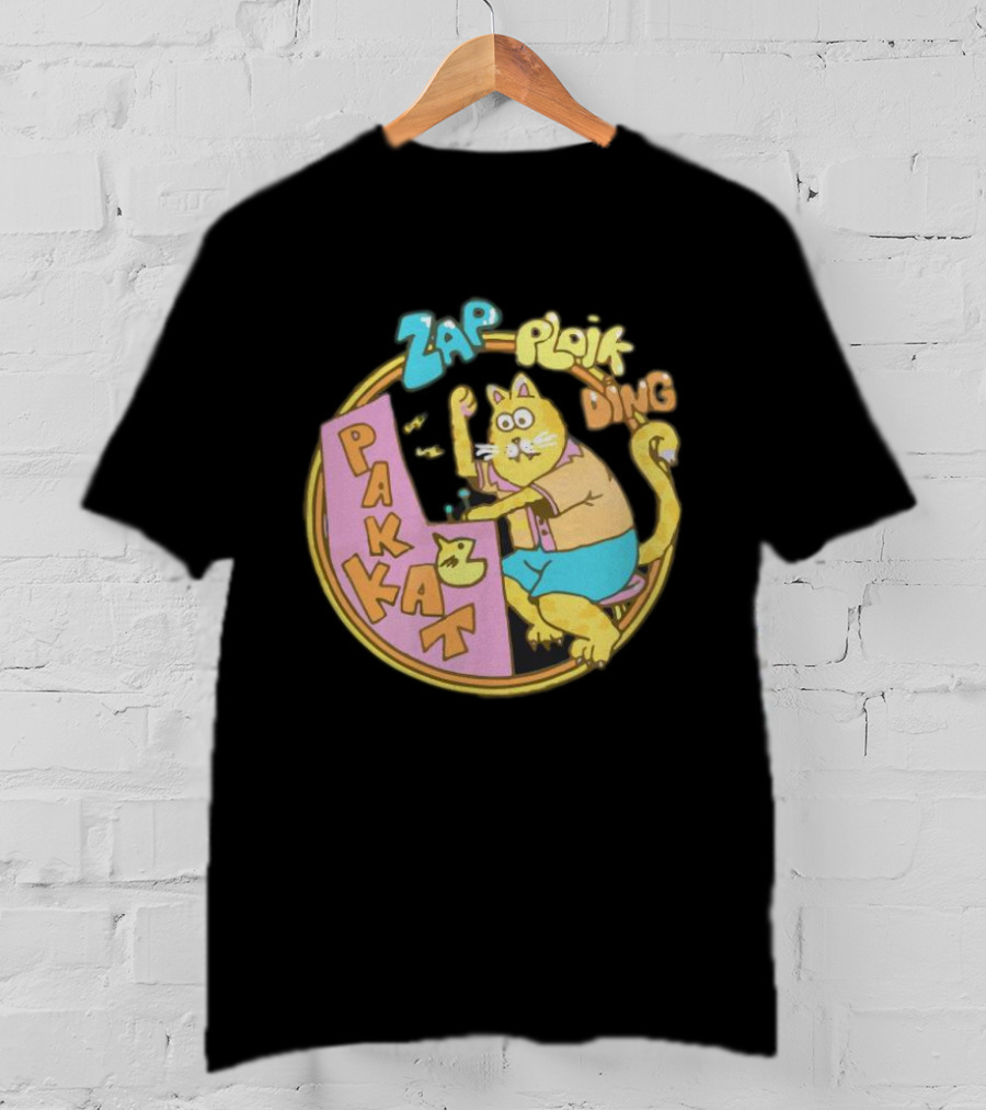 Stranger Things Season 3 Dustin Pakkat Zap Ploik Ding Retro Cartoon Cat T-Shirt