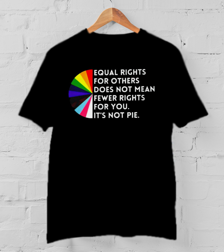 Equal Rights For Others Does Not Mean Fewer Rights For You It's Not Pie Pride Rainbow Pie Chart T-Shirt