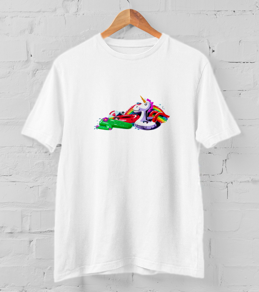 Kentucky Float ‘Tucky Rainbow Unicorn Cactus Pool Party T-Shirt