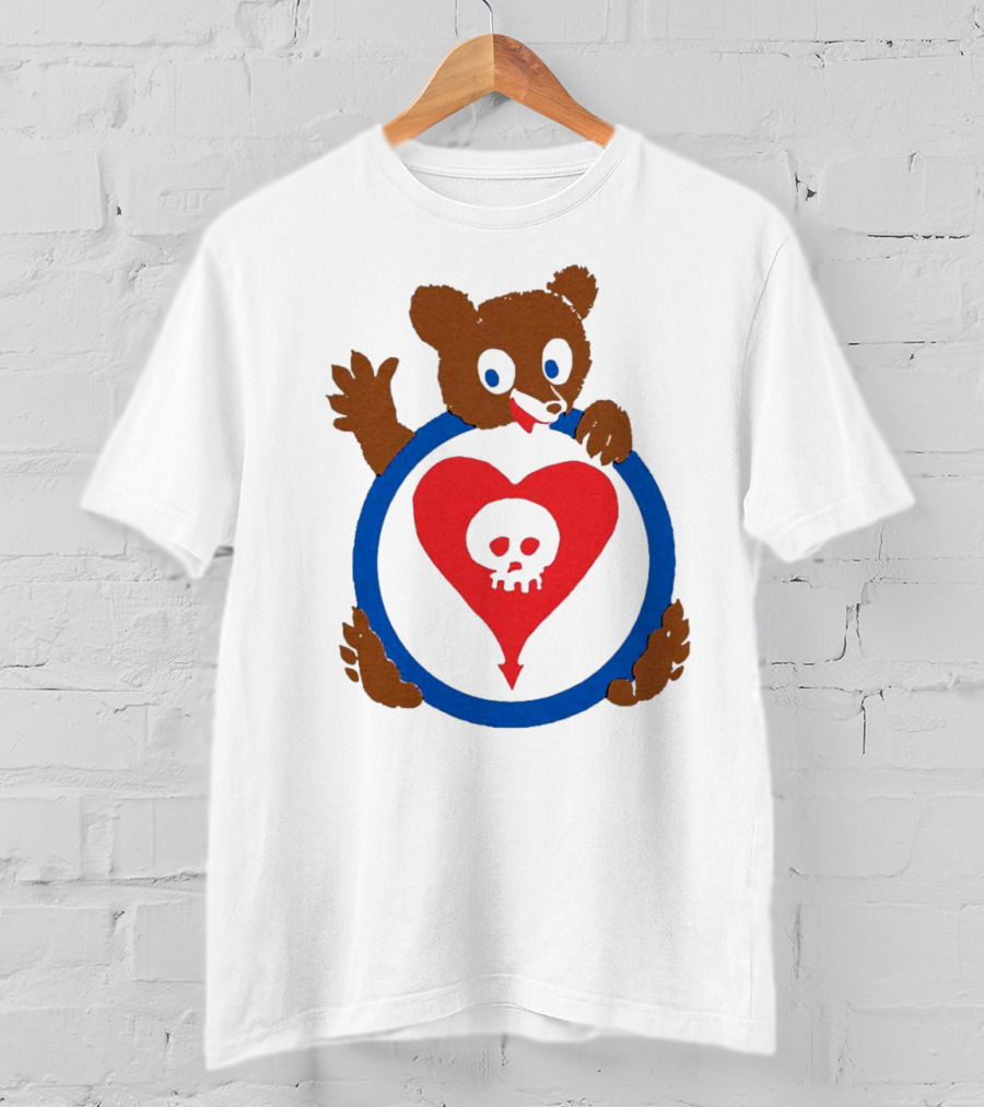 Bear Hug Heart Skull Circle T-Shirt