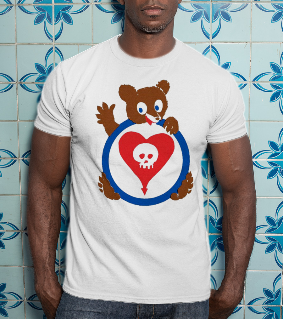 Bear Hug Heart Skull Circle T-Shirt