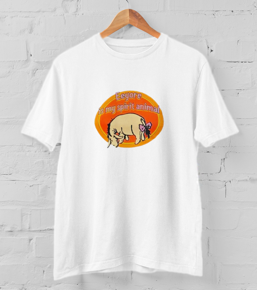 Eeyore Is My Spirit Animal With Bow And Saddened Expression T-Shirt