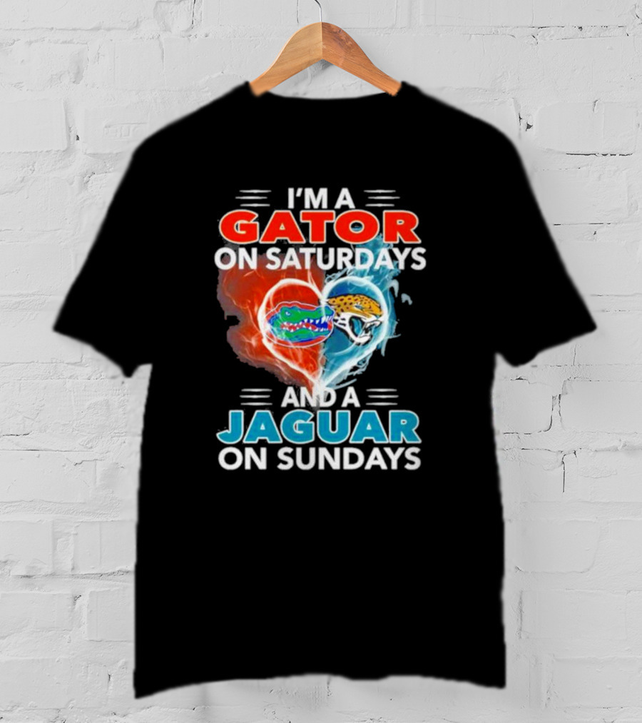 I’m A Gator On Saturdays And A Jaguar On Sundays Football Fans T-Shirt