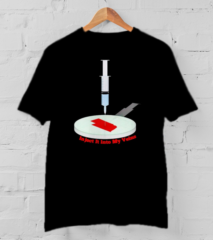 Inject It Into My Veins Syringe Turntable T-Shirt