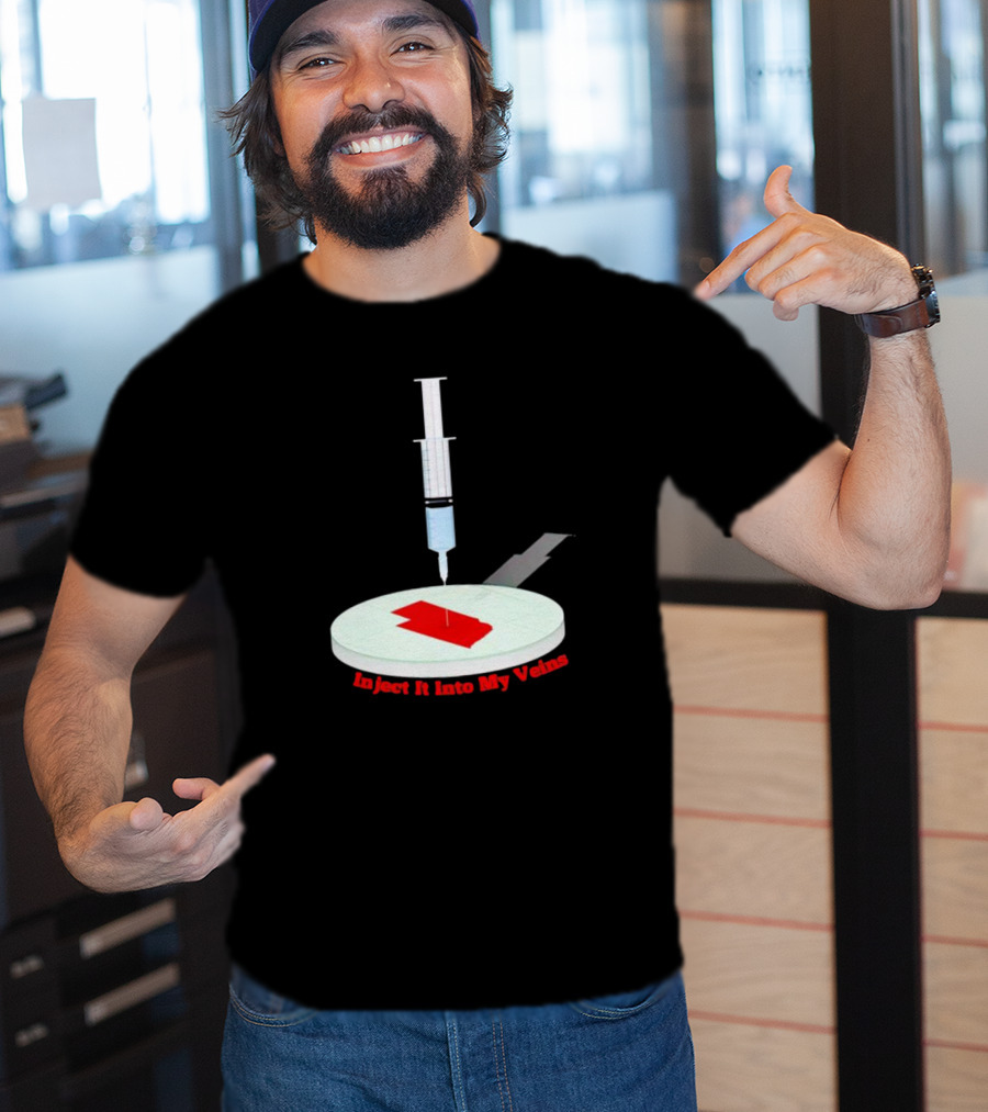 Inject It Into My Veins Syringe Turntable T-Shirt