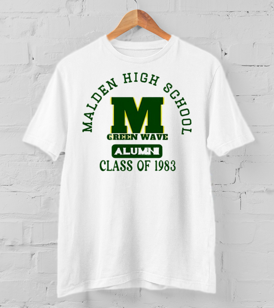 Malden High School Green Wave Alumni M Class Of 1983 T-Shirt