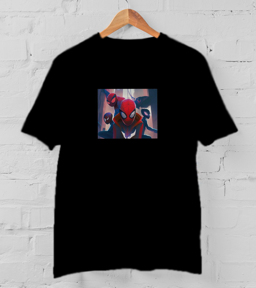 Spider-Man Across The Spider-Verse Multiple Spider-People Characters T-Shirt