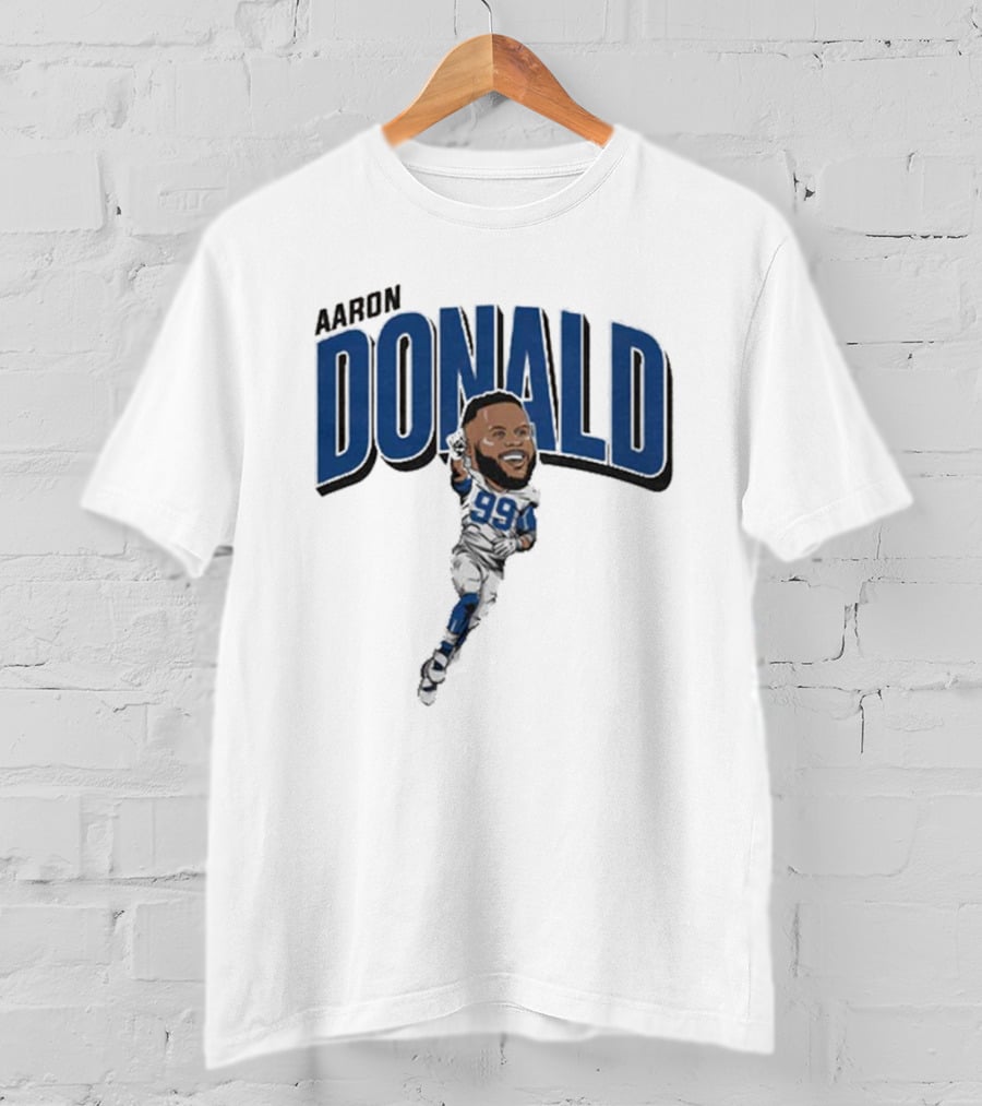 Aaron Donald Rams 99 Player Cartoon T-Shirt