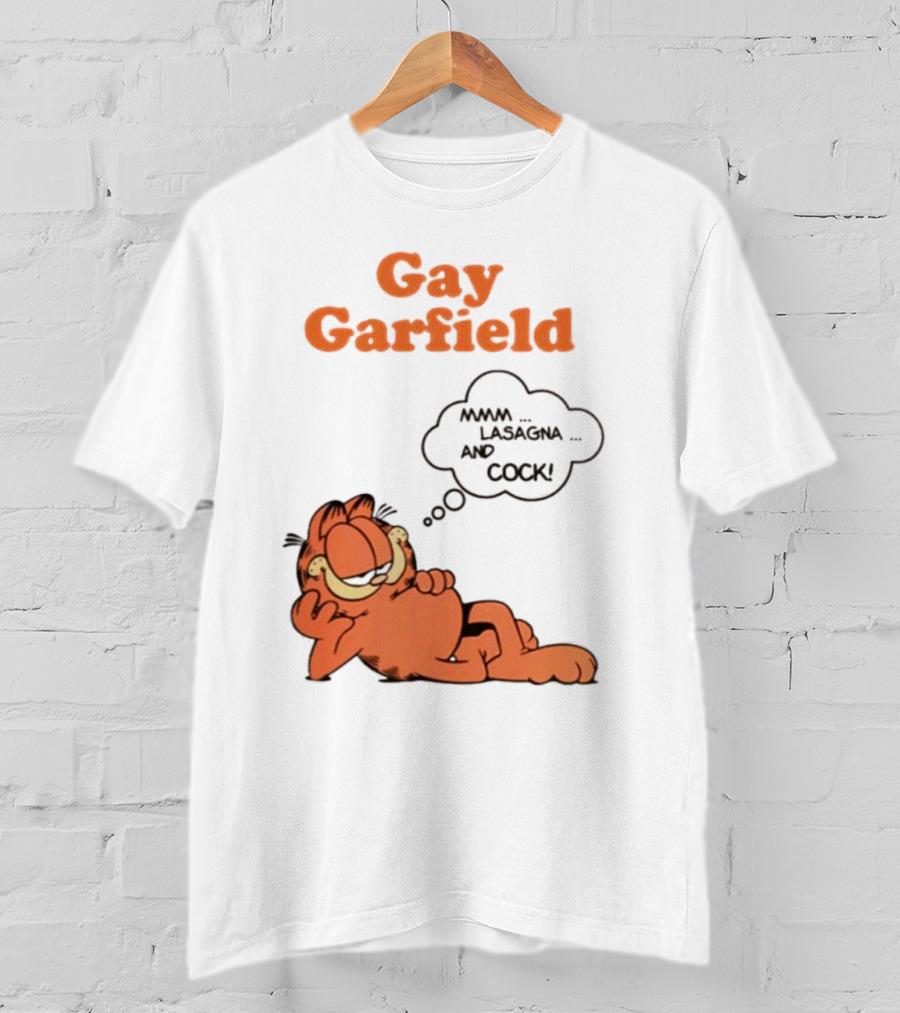 Gay Garfield Lasagna Meme T-Shirt