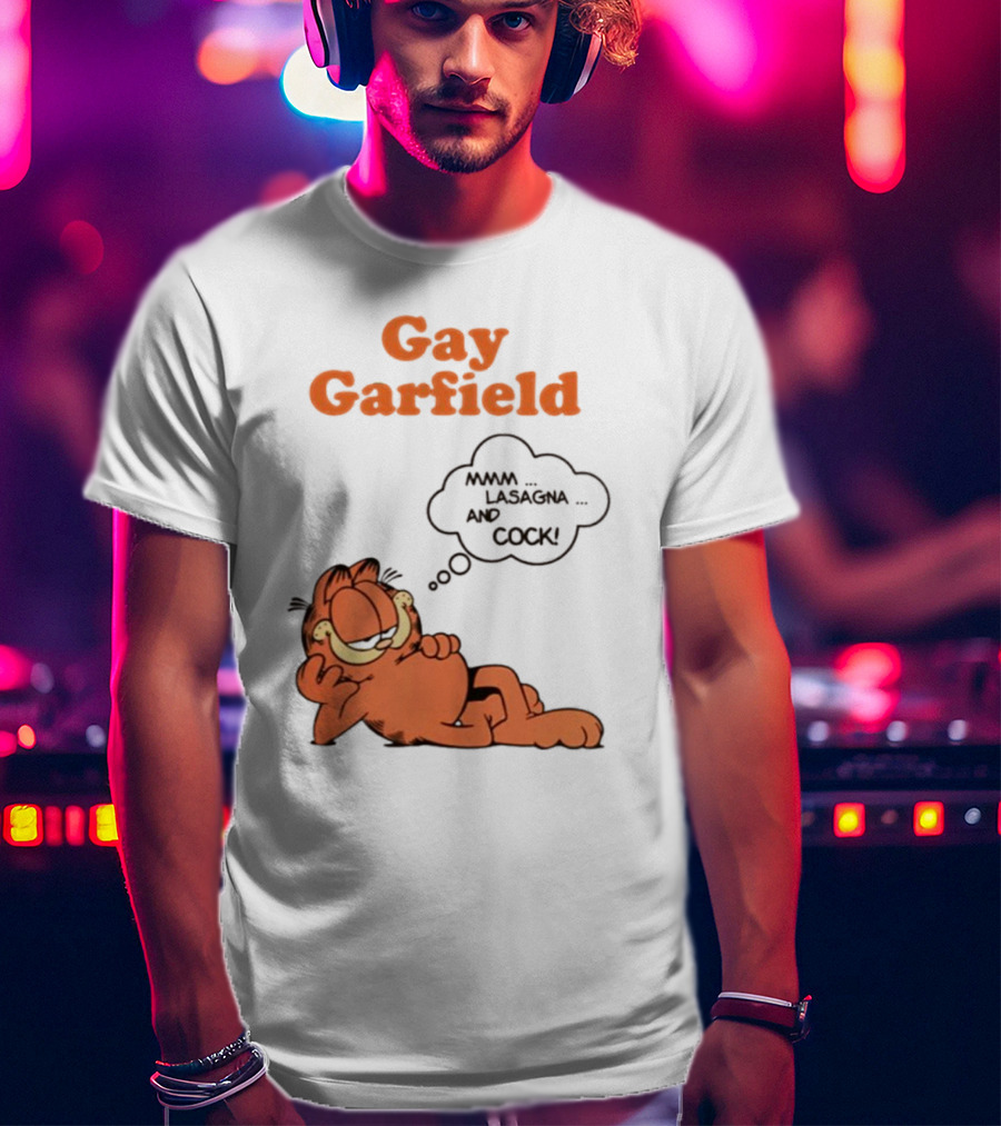 Gay Garfield Lasagna Meme T-Shirt