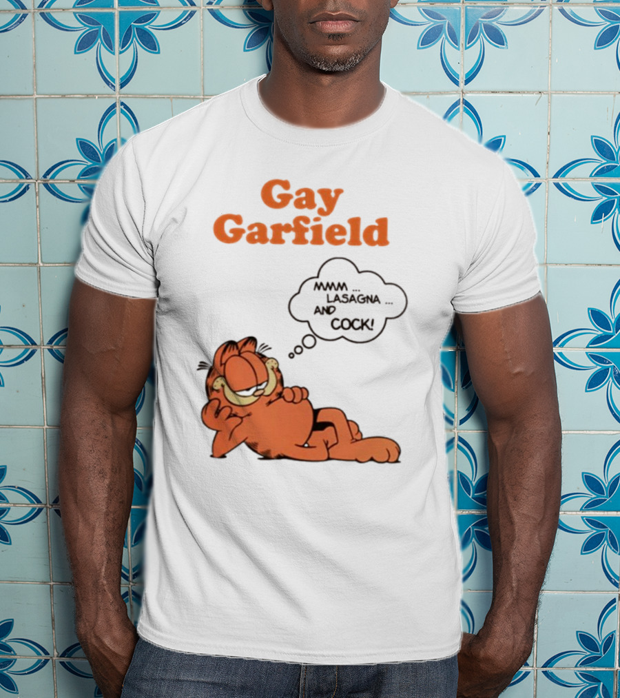 Gay Garfield Lasagna Meme T-Shirt