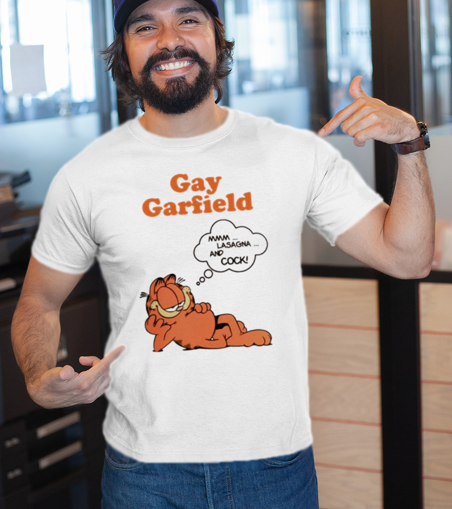 Gay Garfield Lasagna Meme T-Shirt