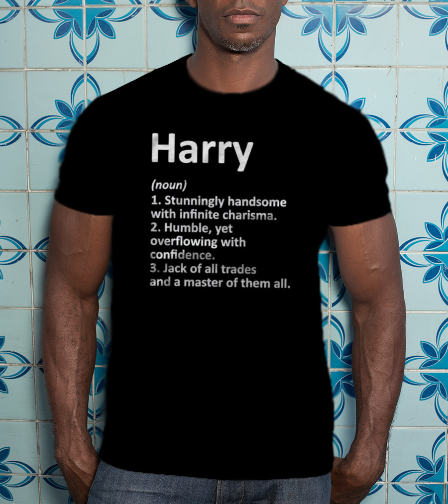 Harry Definition Noun Stunningly Handsome Humble Confident Master Of All T-Shirt