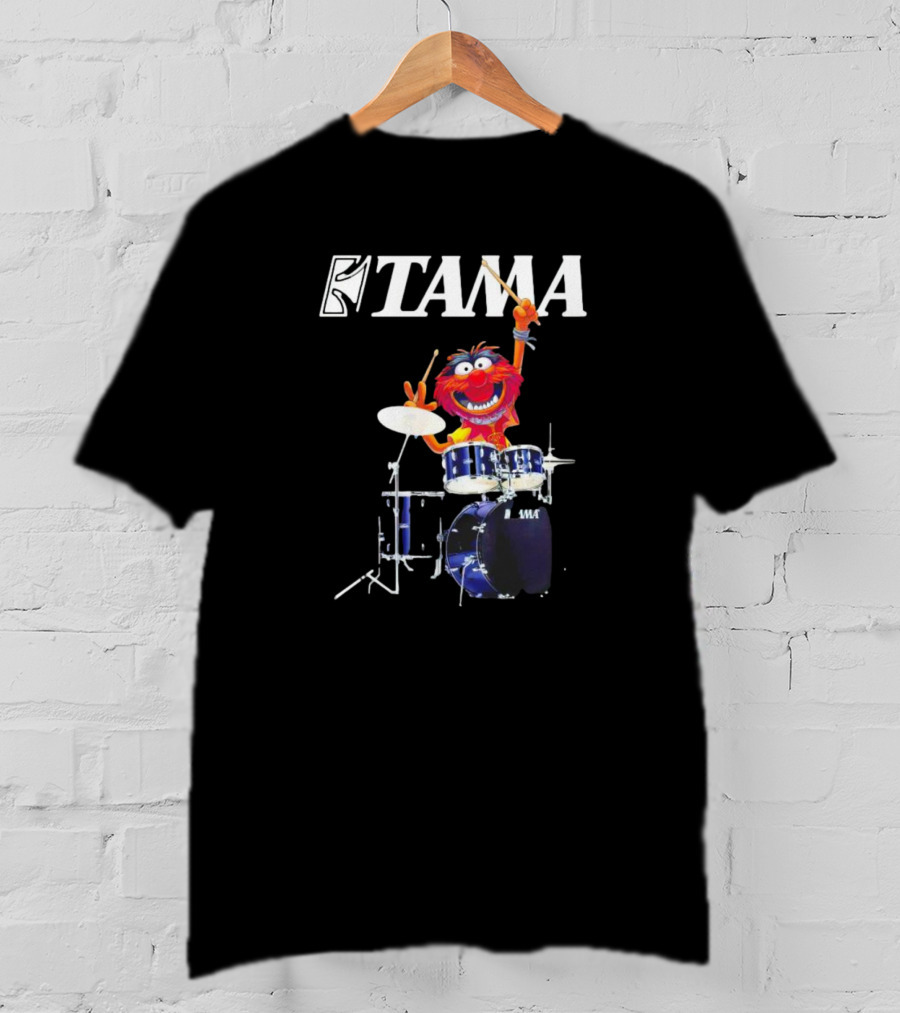 Tama Drums The Muppet Show Animal Playing Drum Set T-Shirt