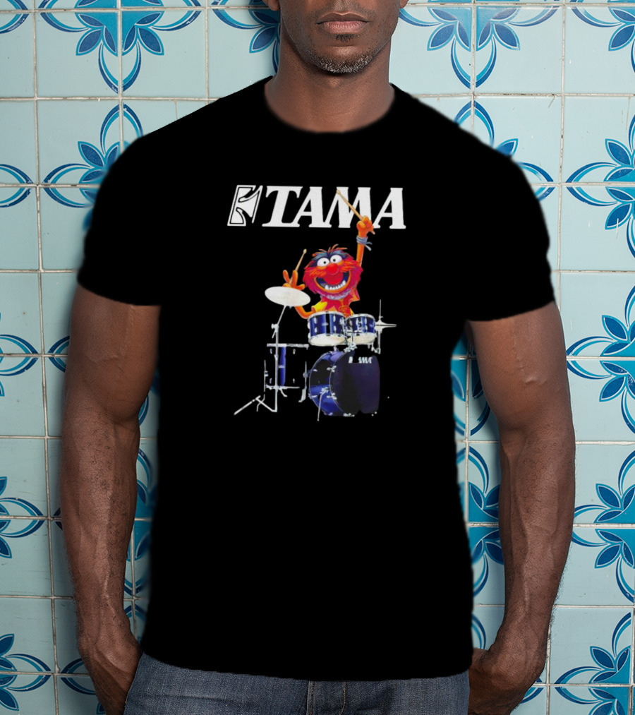 Tama Drums The Muppet Show Animal Playing Drum Set T-Shirt