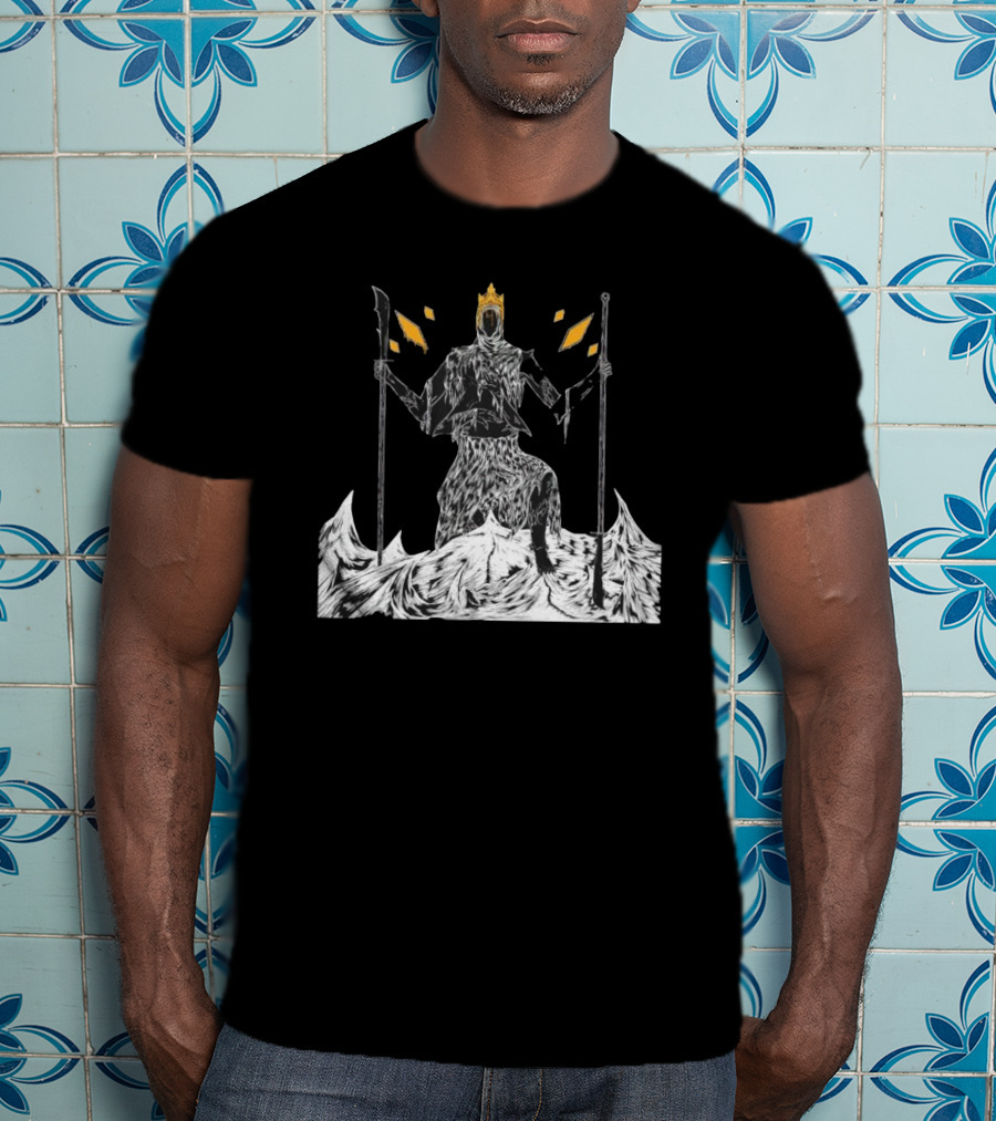 The Torn King Throne With Crown And Staffs T-Shirt