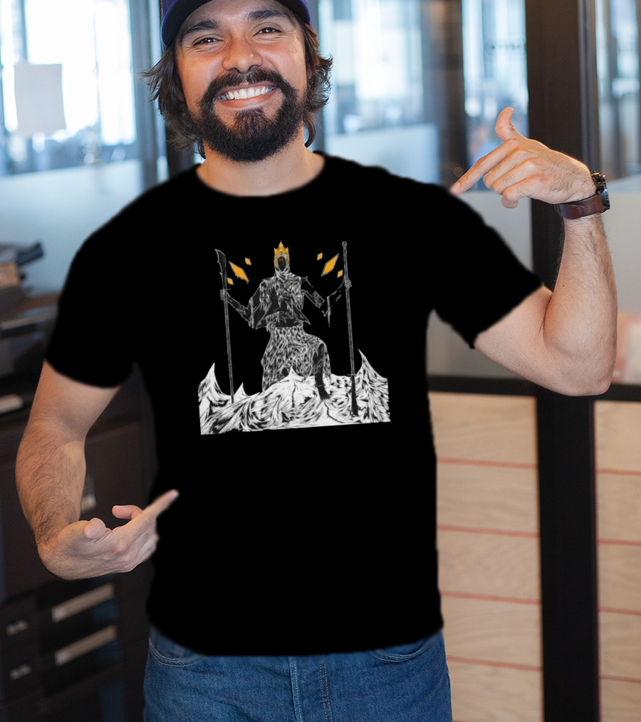 The Torn King Throne With Crown And Staffs T-Shirt