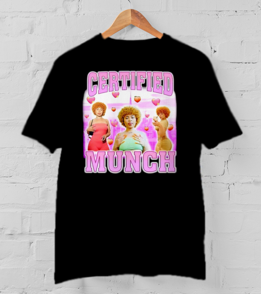 Certified Munch Pink Heart Bootleg Aesthetic Trio T-Shirt