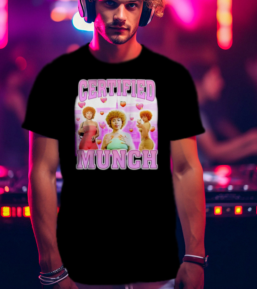 Certified Munch Pink Heart Bootleg Aesthetic Trio T-Shirt