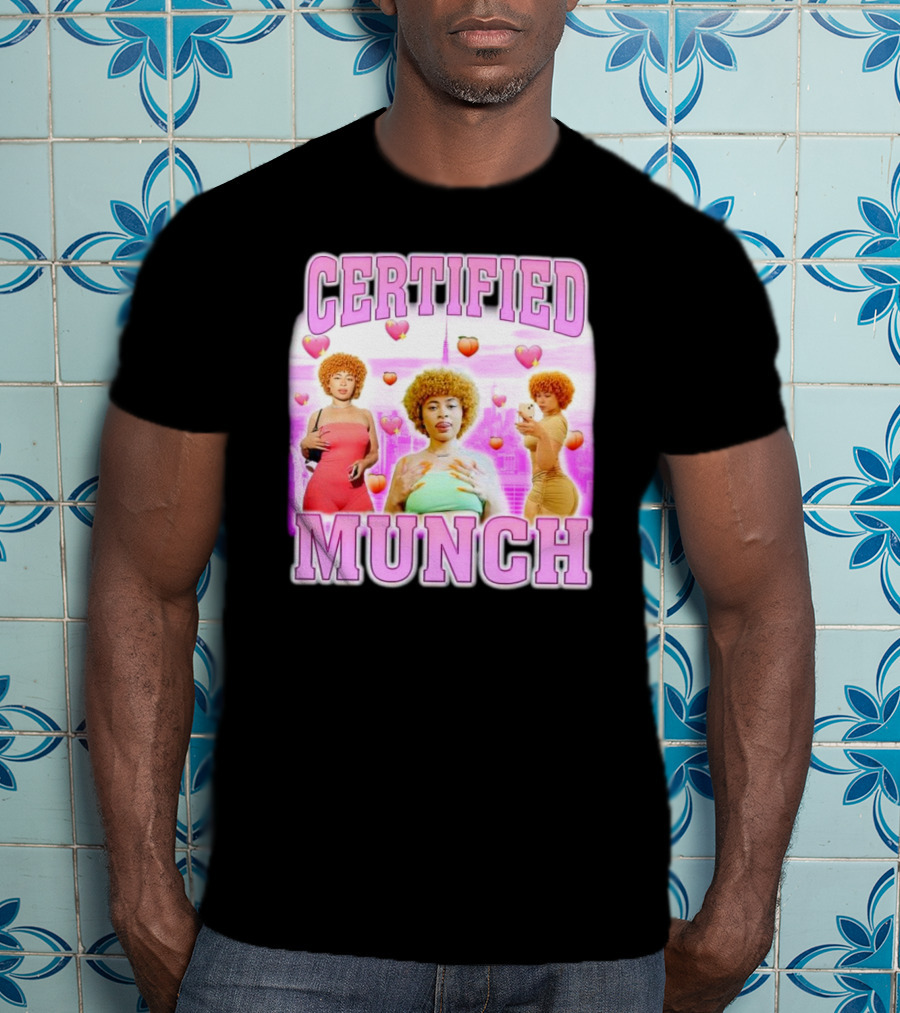 Certified Munch Pink Heart Bootleg Aesthetic Trio T-Shirt