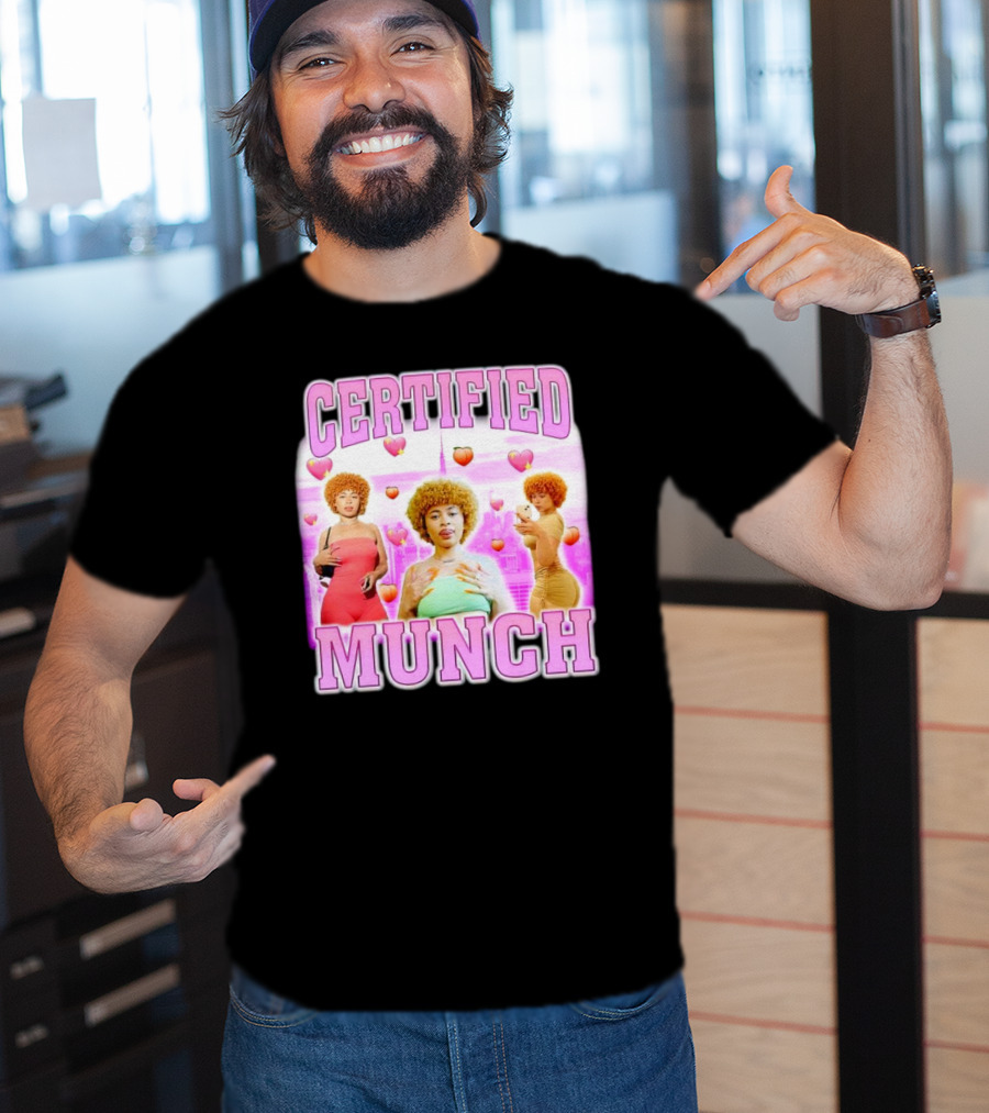 Certified Munch Pink Heart Bootleg Aesthetic Trio T-Shirt