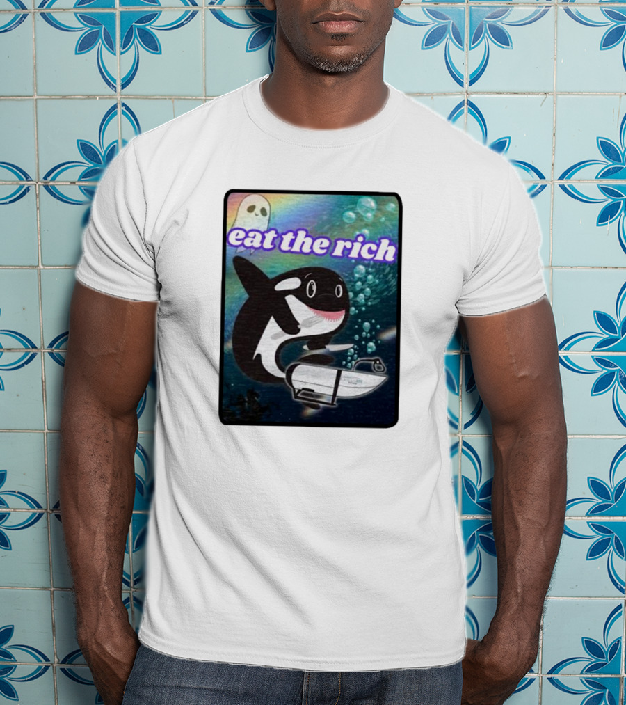 Orca Eat The Rich Oceangate Submarine Ghost Bubbles T-Shirt