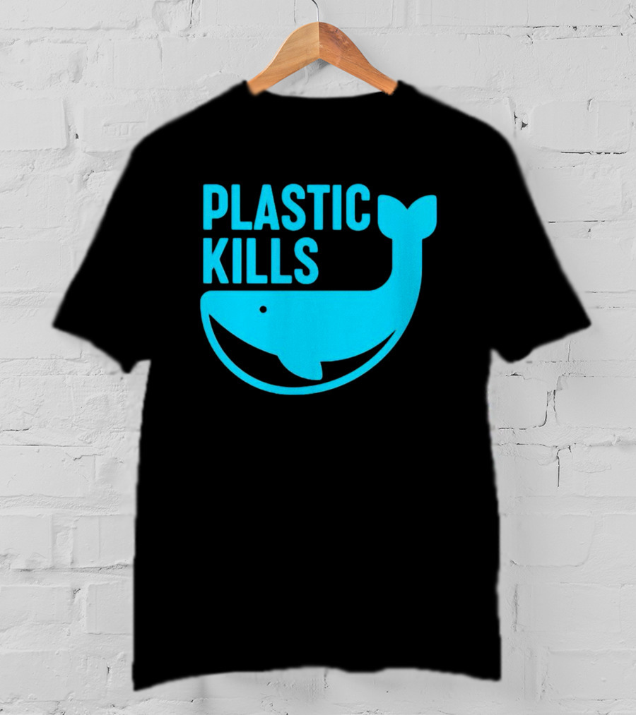 Plastic Kills Whale Conservation Message T-Shirt