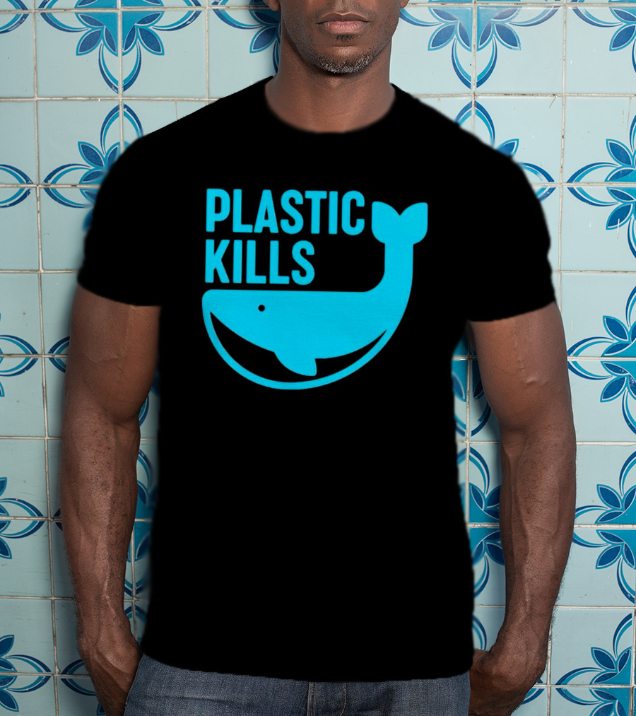 Plastic Kills Whale Conservation Message T-Shirt
