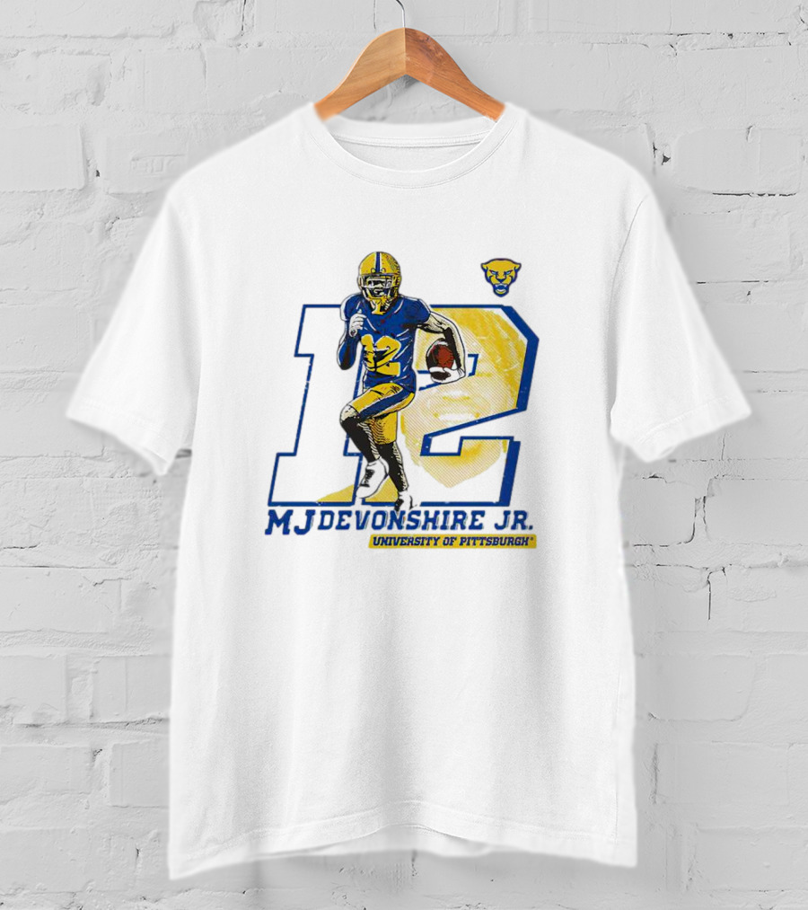 MJ Devonshire Jr University Of Pittsburgh Football 12 Panther T-Shirt