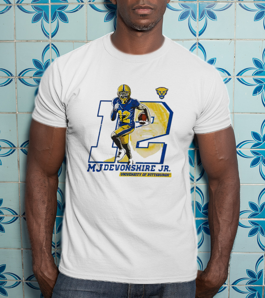 MJ Devonshire Jr University Of Pittsburgh Football 12 Panther T-Shirt
