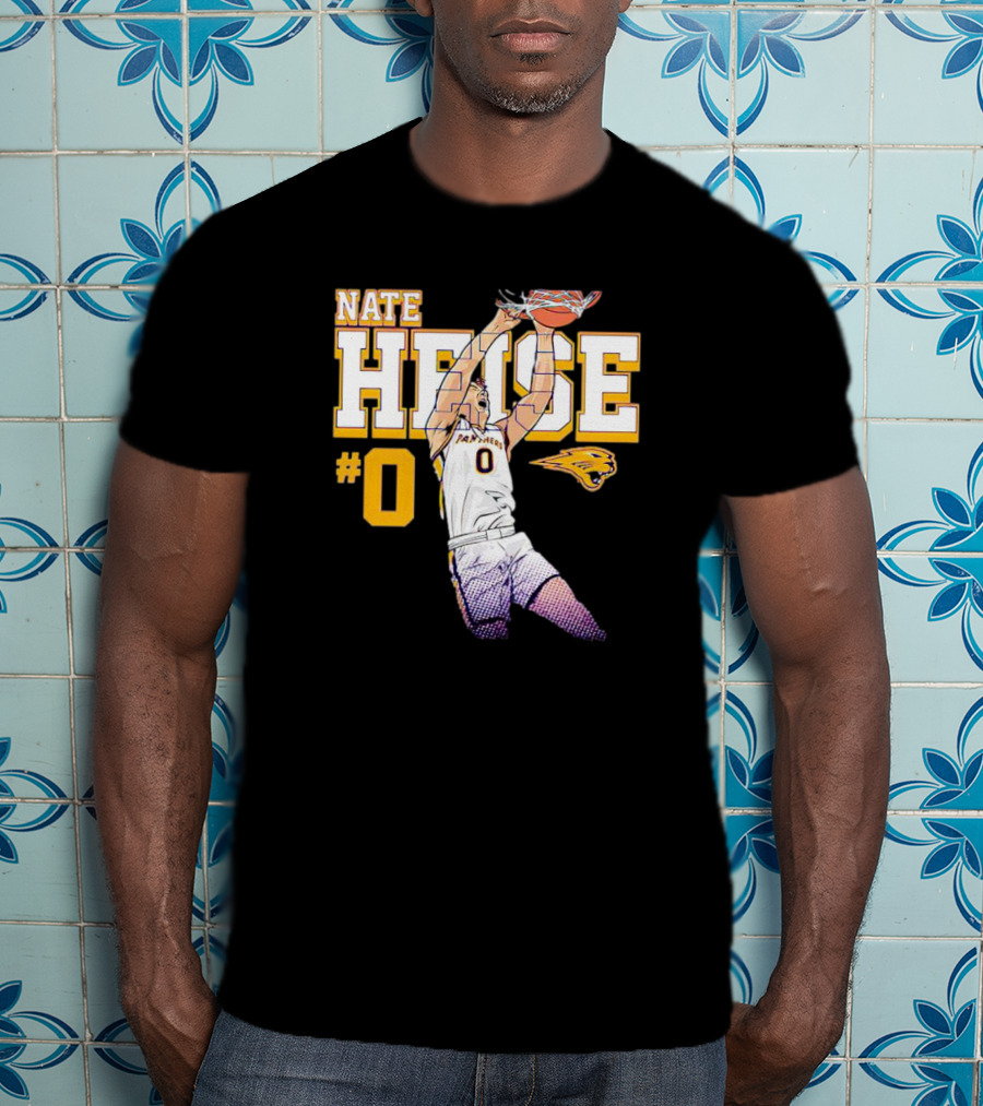 UNI Panthers Basketball Nate Heise Slam Dunk #0 T-Shirt